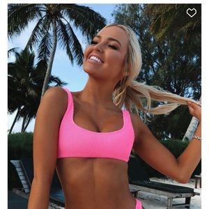 White Fox Palm Springs Bikini Neon Pink SZ small